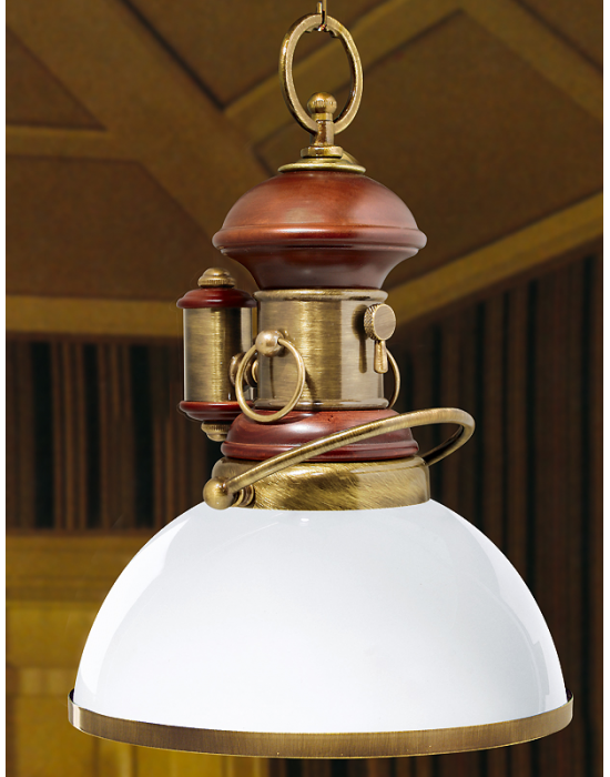 Luminaire de luxe Greenville opaline laiton massif - 33cm -