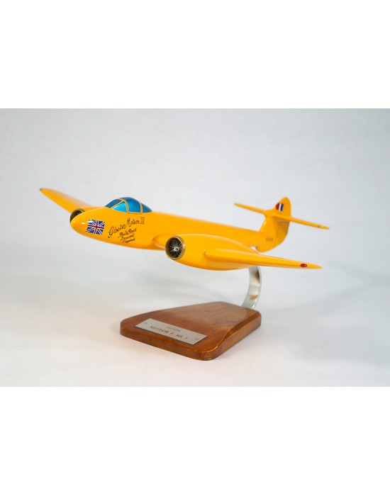 Maquette avion Gloster Meteor MK3 - Yellow Peril en bois