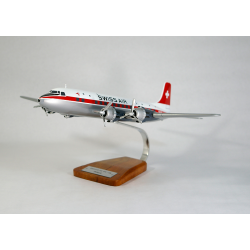 Maquette avion Douglas DC-6 Swissair en bois