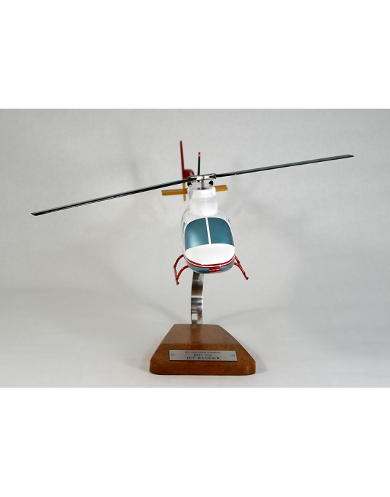 Maquette helicoptere Bell 206 Jet Ranger en bois