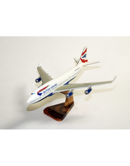 Maquette avion Boeing 747/436 British Airways UK/G-BNLF en bois