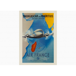 Affiche Air France / Madagascar & Mauritius