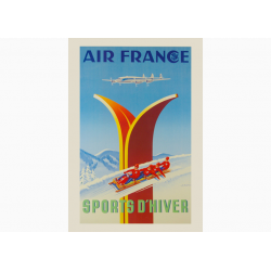 Affiche Air France / Sport d'hiver