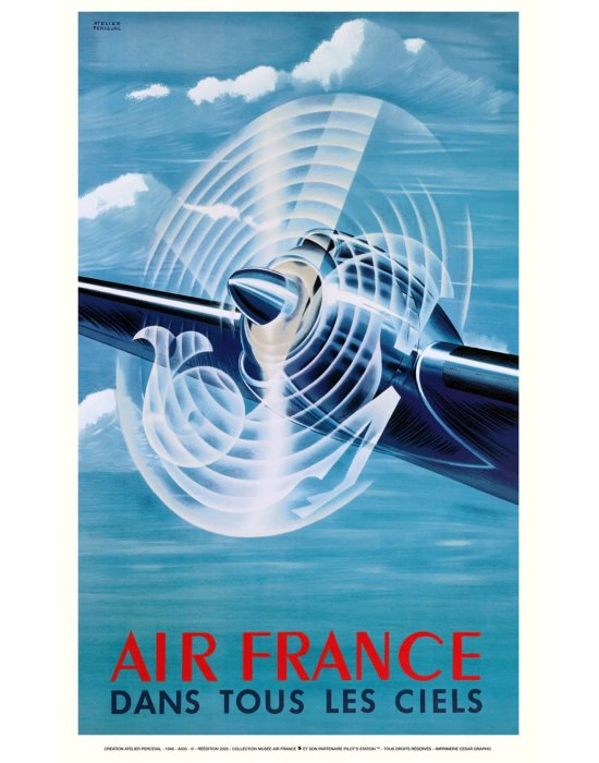 Affiche Air France - Dans tous les Ciels