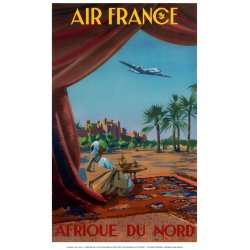 Affiche Air France- Afrique du Nord